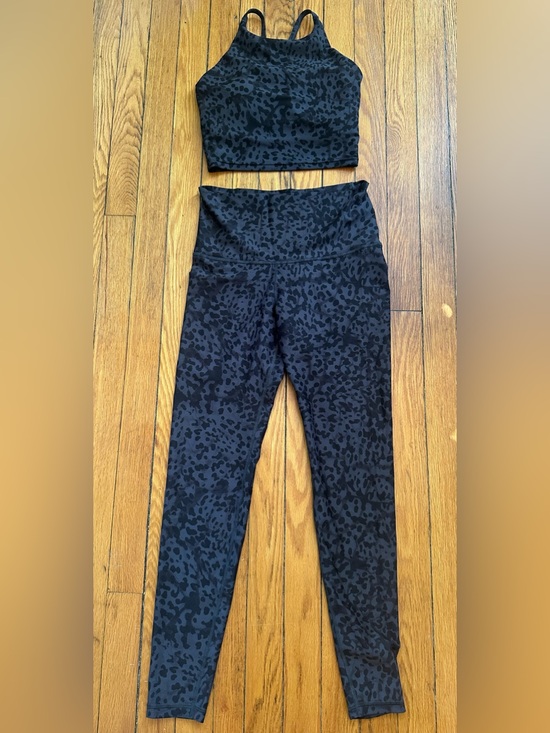 Old Navy Pants - Old Navy PowerSoft Leopard Print Set Leggings (M) & Sports Bra (S) 1108